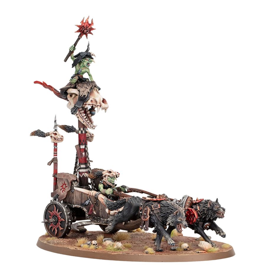 Gloomspite Gitz: Frazzlegit Shaman on War-Wheela