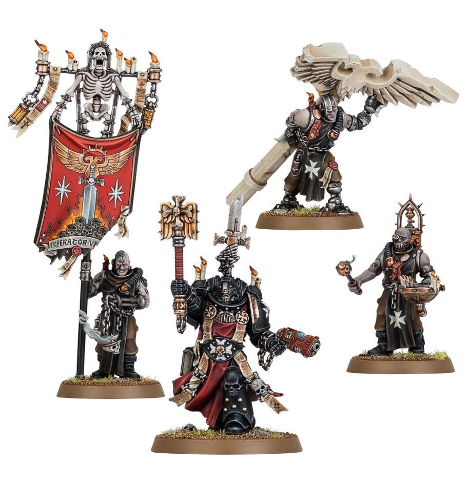 Black Templars: Chaplin Grimaldus & Retinue