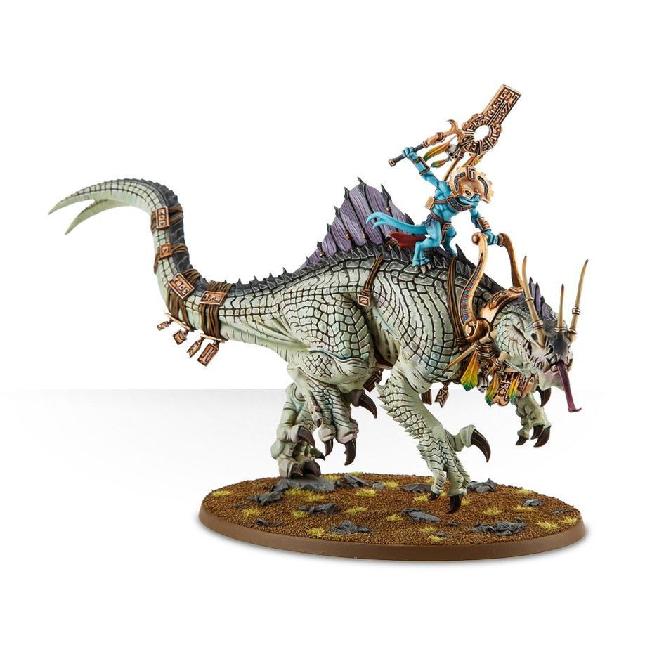 Seraphon: Skink Oracle on Troglodon
