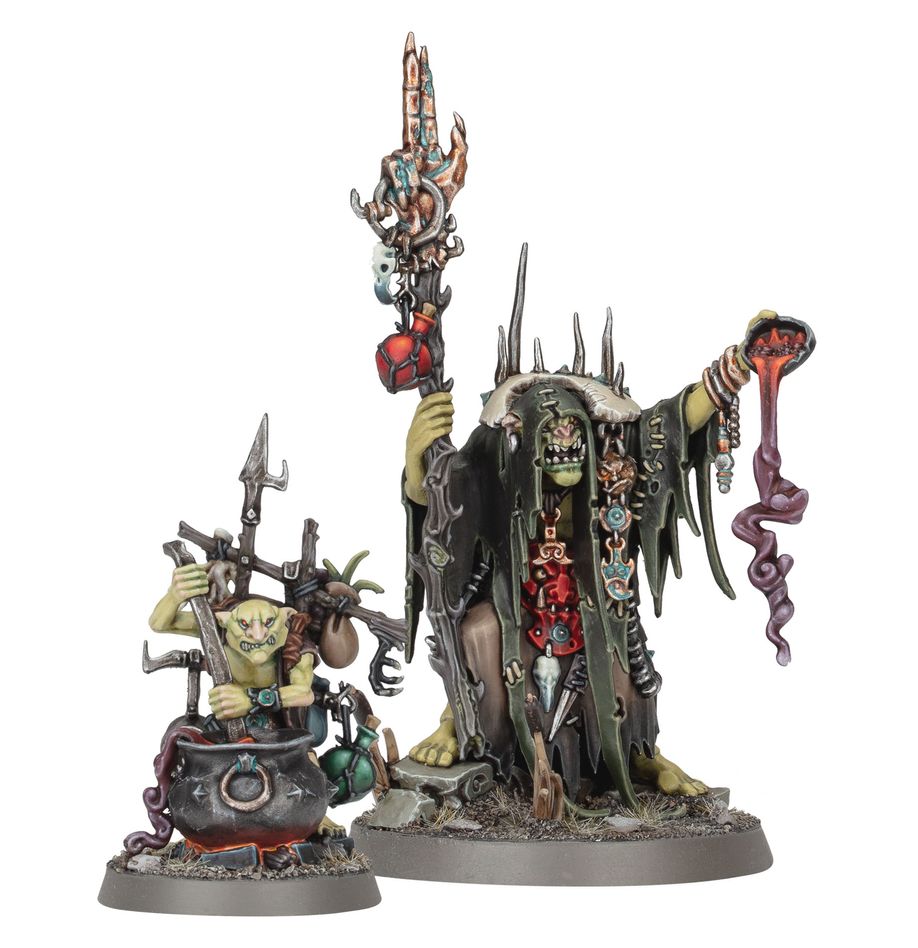 Orruk Warclans: Swampcalla Shaman with Pot-grot