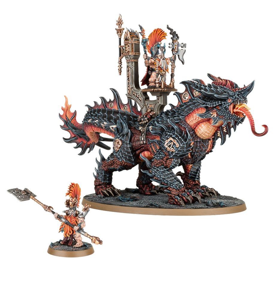Fyreslayer: Auric Runesmiter on Magmadroth
